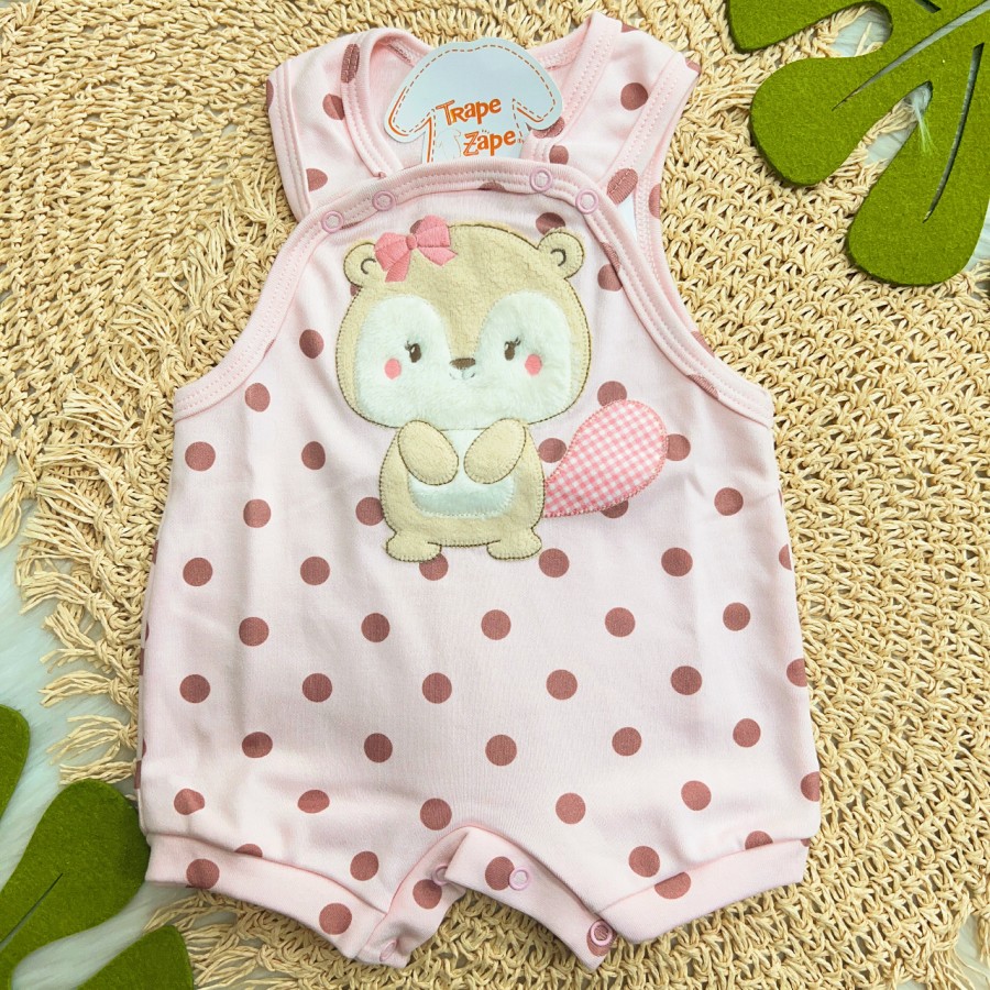 Banho de Sol Bordado - Castorzinha - Rose